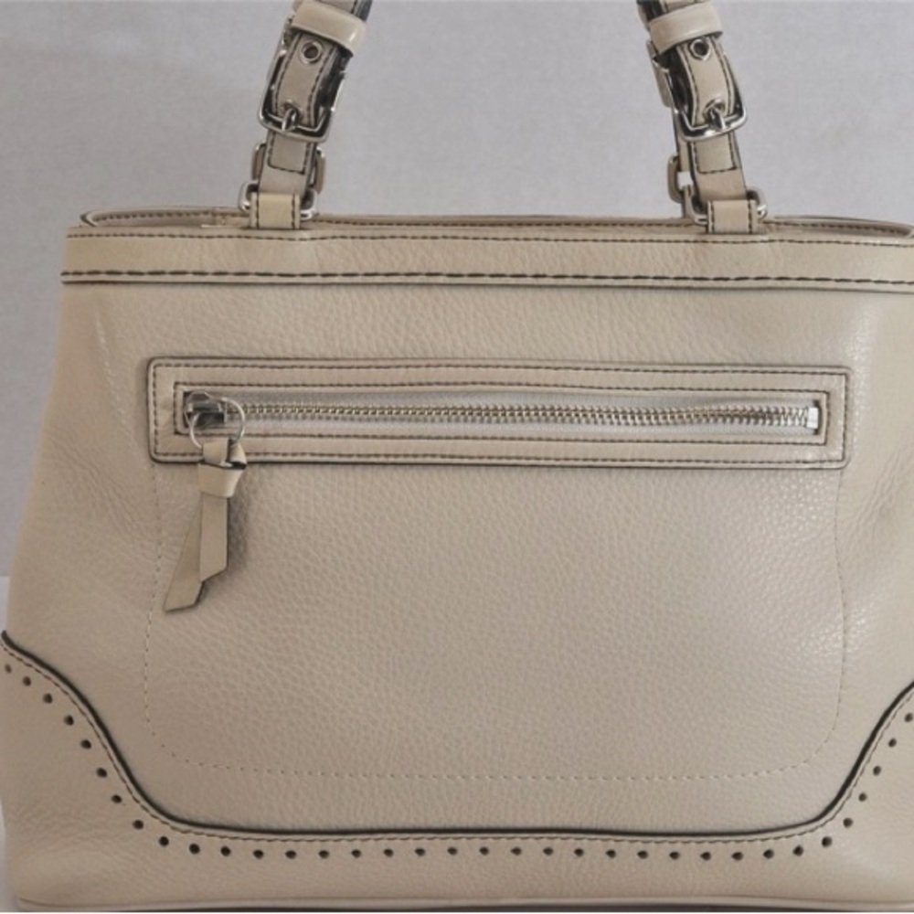 Vintage Authentic Coach Cream/white Shoulder Bag - Picture 3 of 10